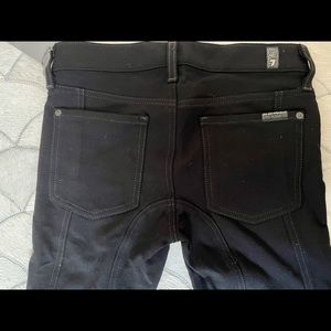 7 Seven for all mankind black skinny saddle 25
